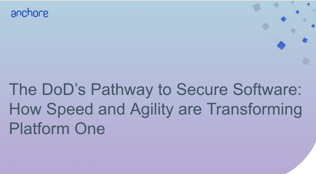 Ad for on-demand webinar on the US Air Force's Platform One, the canonical DoD Software Factory, titled "The DoD's Pathway to Secure Software: How Speed and Agility are Transforming Platform One"