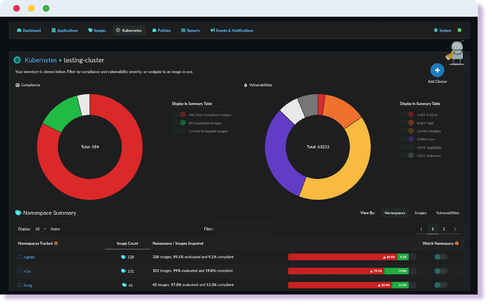 Inventory UI in Anchore Enterprise