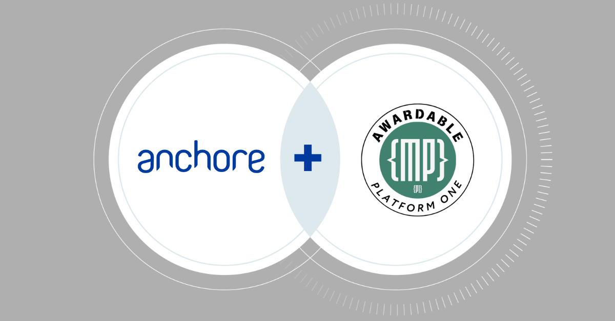 Anchore + Platform One Marketplace Awardable Logos