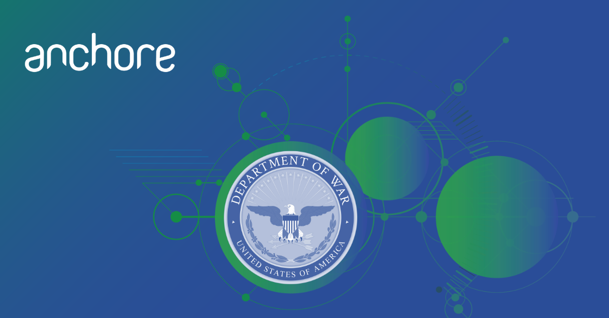 Anchore + US Department of War logos